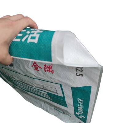Cement Plastic PP Woven Valve Bag 20gsm With Valve Kraft Brown