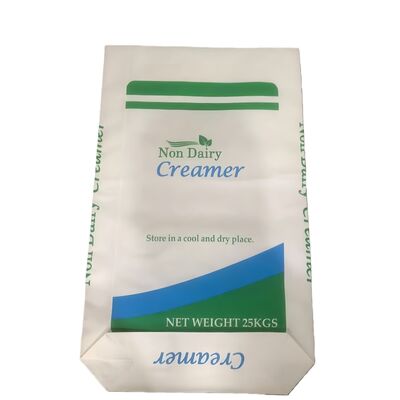 ποιότητας  Food-Grade Paper Open Mouth Bag with  Block Bottom for 25kg Non Dairy Creamer εργοστάσιο