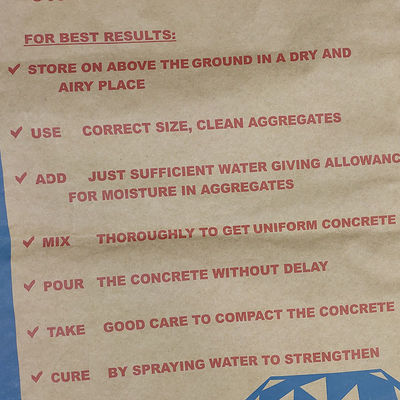 20kg Multiwall 3 τσάντες εγγράφου πτυχών στεγανοποιούν τις συσκευάζοντας τσάντες τσιμέντου με την κόλλα