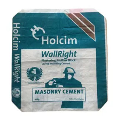 Το αστέρι αγγελιών τοποθέτησε την υφαμένη τσάντα 25KG 40KG 50KG σε στρώματα σάκων κατώτατου τσιμέντου PP φραγμών τσαντών PP