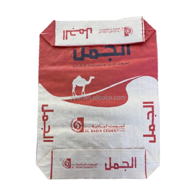 2 στρώσεις 90GSM Χάρτινη βαλβίδα σακούλα Τσιμέντο συσκευασία σακούλες 50kg Block κάτω εξατομικευμένο