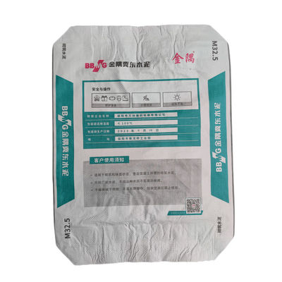 Πλαστική υφαμένη PP τσάντα 20gsm βαλβίδων τσιμέντου με τη βαλβίδα Kraft καφετιά