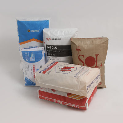 Τσιμέντο κενό PP βαλβίδα σακούλα μπλοκ κάτω 25 KG 40 KG 50 KG