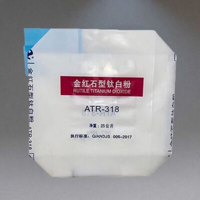 Βαλβιδωτές σάκοι PE 25KG βαρέως τύπου για μαύρο άνθρακα με βαλβίδα Tuck In