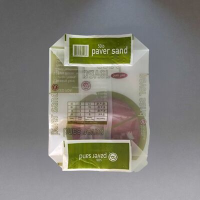 Λαβύρινθος αναπνευστικές βαριές βαρύ φορτίο PE βαλβίδες σακούλες με κεντρική συγκόλληση για 50LB 22,7kg Paver Sand