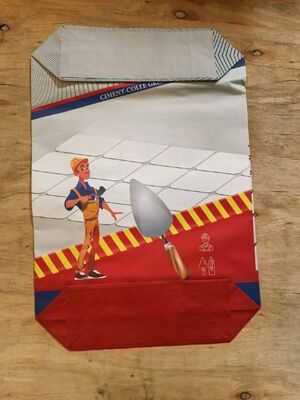 2 στρώμα 90GSM χαρτοσακούλα βαλβίδας με μπλοκ κάτω για σακούλες συσκευασίας τσιμέντου 50kg