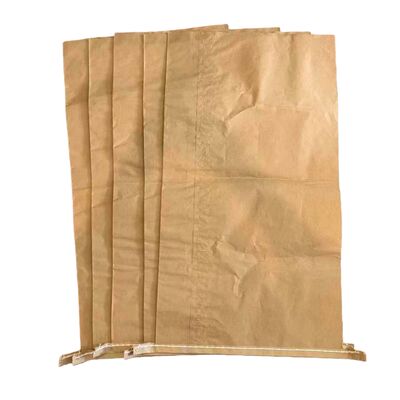 20kg Σάκος από χαρτί Kraft με ανοιχτό στόμα και ραμμένο πάτο για απομακρυντή σκουριάς, συλλέκτη σκουριάς, συσκευασία σκουριάς χυτηρίου, διαθέσιμο προσαρμοσμένο μέγεθος