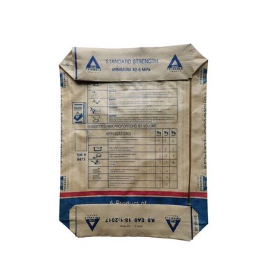 AD Star PPW Laminated 50kg Τσάντα Τσιμέντου Τετράγωνου Πυθμένα Πλαστική Υφασμένη Βαλβιδωτή Σακούλα